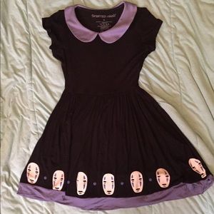 Hot Topic Spirited Away No-Face Skater Dress